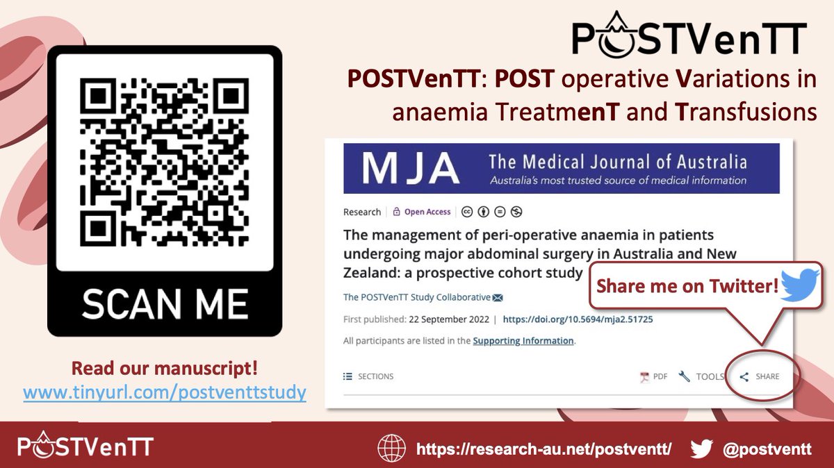 📣 Interest to hear more about POSTVenTT study? 
⏰ Tune in to our FREE WEBINAR tinyurl.com/POSTVenTTwebin… 10th October 3pm AWST ⏰

Read and share our Manuscript on Twitter!