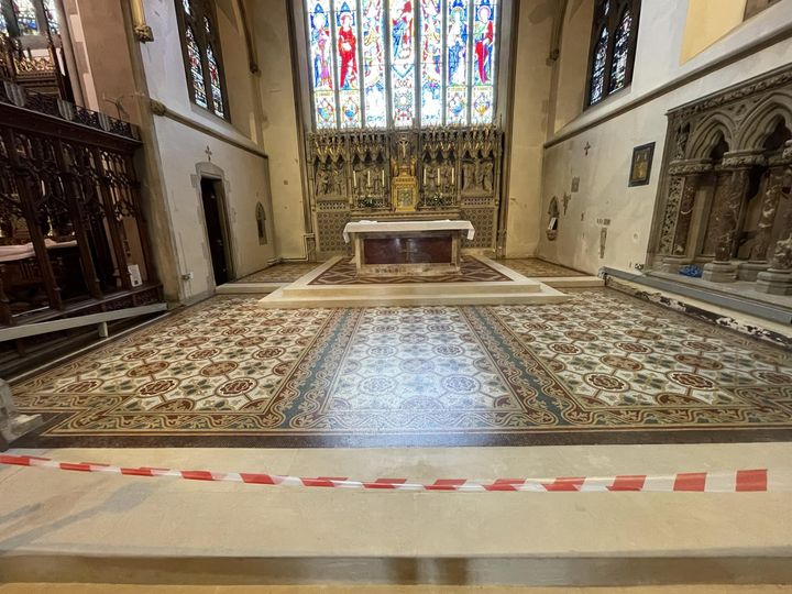 We’re excited to show off the sanctuary, now completed by <a href="/MosaicRestor/">Mosaic Restoration</a> and <a href="/cravendunnill/">Craven Dunnill</a> - over seen by <a href="/matherellisltd/">Mather and Ellis Ltd</a> to an exacting standard of work.
Thank you, from all at The Cathedral - we are absolutely in awe!