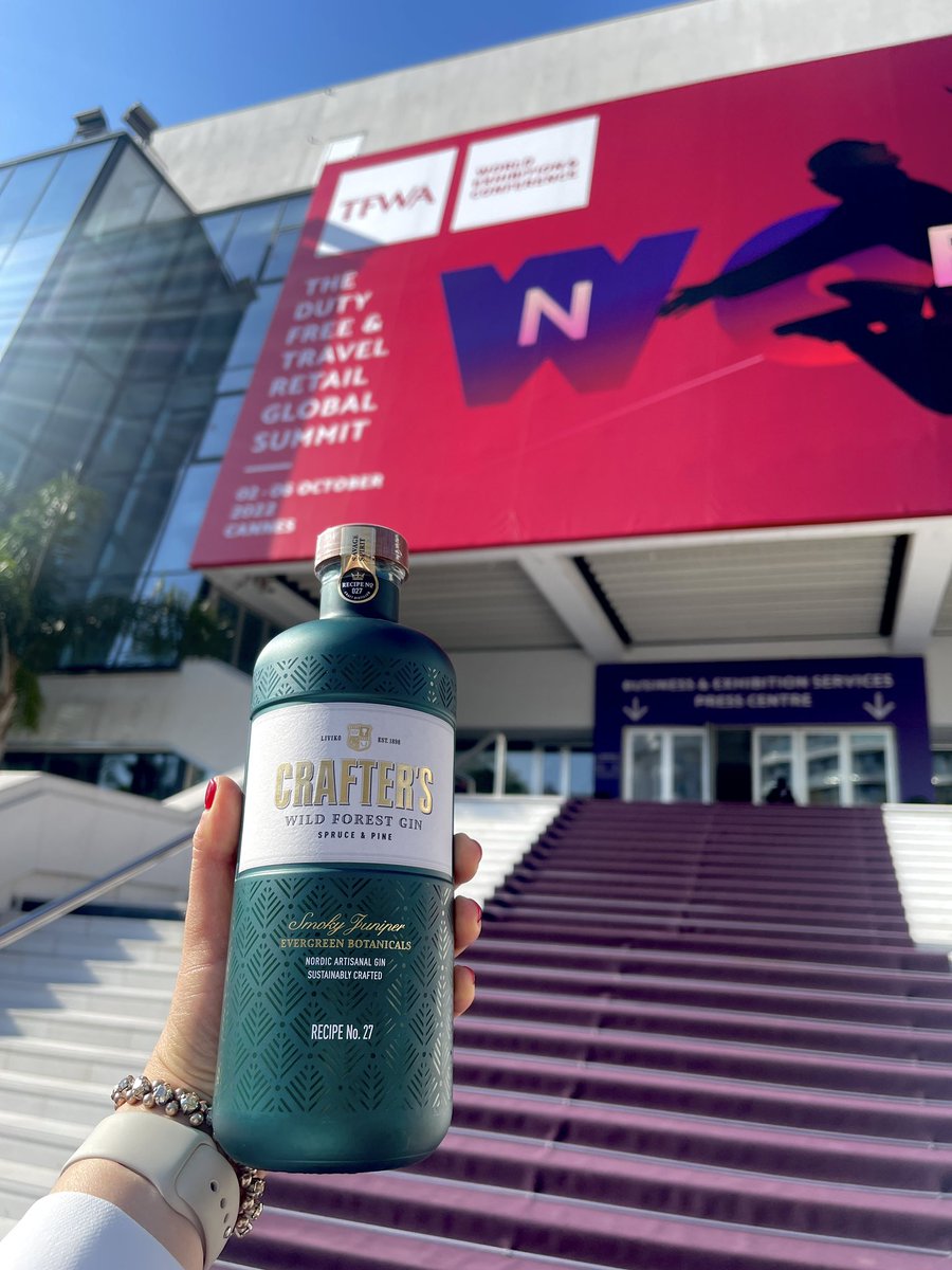 craftersgin's tweet photo. New day at the exhibition @tfwanews in Cannes! ☀️ 
You can find us in the Blue Village, Stand B4. See you!👋
#craftersgin #tfwa https://t.co/p0vRnJIGQY