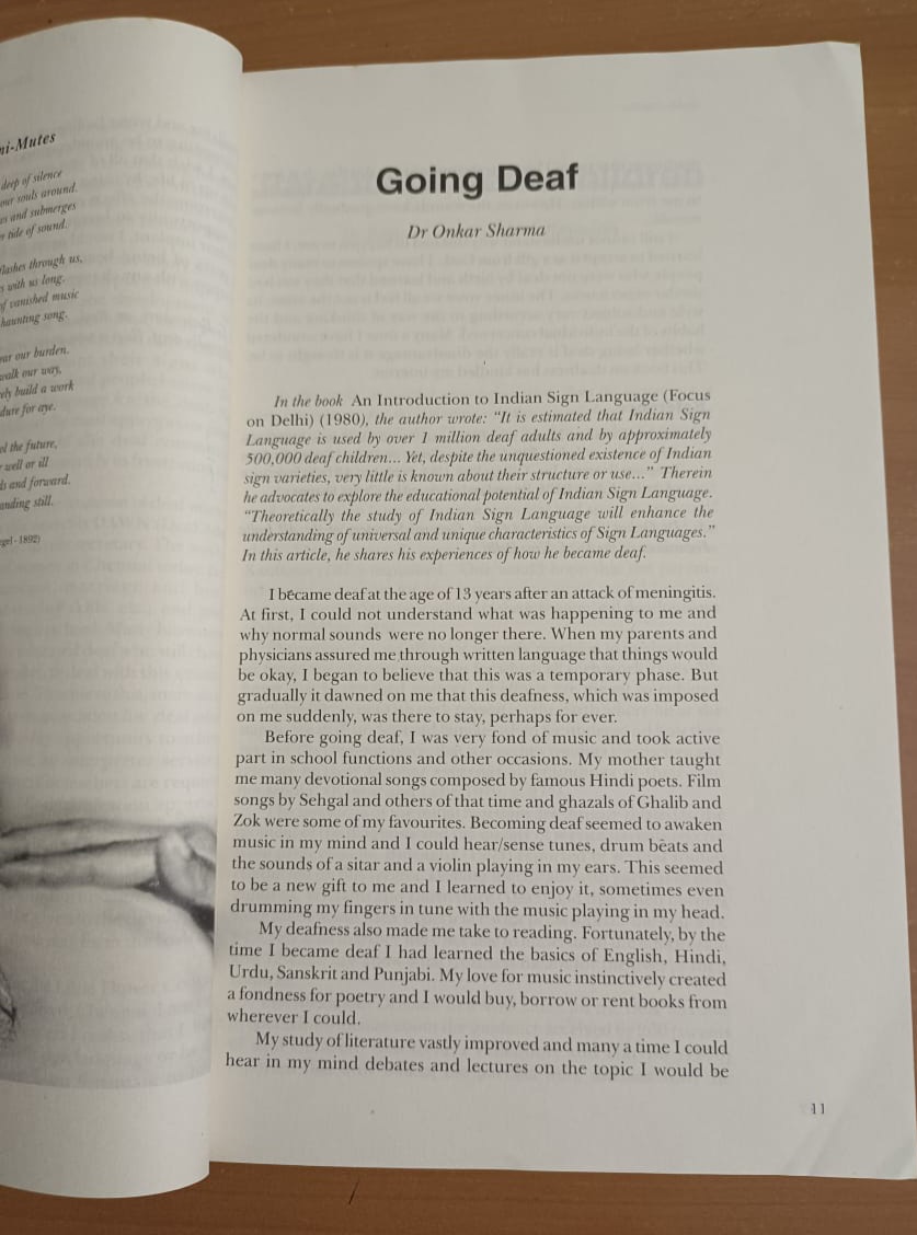 disabilitybook1's tweet photo. While looking in our bookcase 4 any unread books, dis one caught my attention n forced me 2 give it a serious reading. I find d book ‘Listening to Sounds' is useful 2 #Deaf persons their families, professionals/ NGOs working in dis asector @india_nad @deafnation #Disability https://t.co/8czUEmvXLm