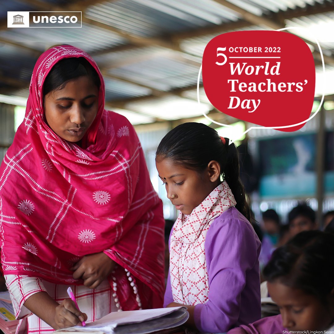 Train4Inclusion's tweet photo. 📍 #WorldTeachersDay is held annually on 5 October, and the theme for 2022 is: “Teachers at the heart of education recovery”. #train4inclusion
📜Sharing a policy paper from @GEMReport--Inclusive teaching: preparing all teachers to teach all students
https://t.co/48xWqvmMVW https://t.co/qhmJABGq4R