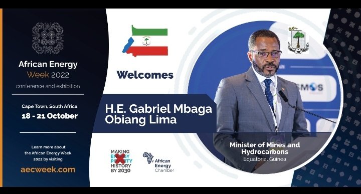 El Excmo. Ministro de Minas e Hidrocarburos, <a href="/GabrielObiang/">Gabriel Mbaga Obiang Lima</a> confirma su participación a la Semana Africana de Energia (African Energy week), que se celebrará en la ciudad de Cape Town (South Africa) del 18 al 21 de Octubre del 2022. #AfricanEnergyWeek