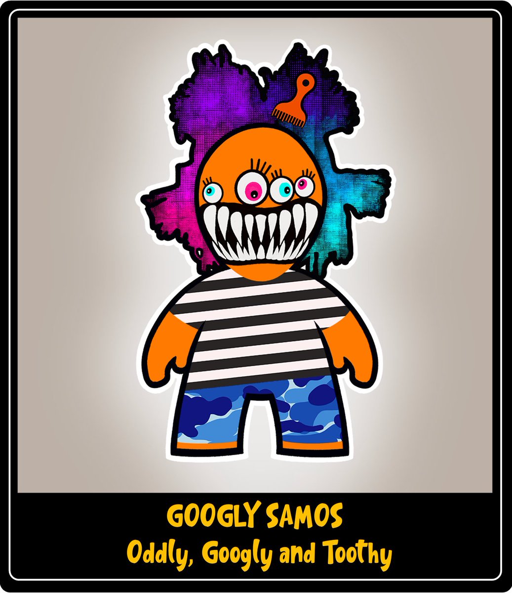 thesamosproject's tweet photo. Freak-Peek: More is more with Googly. More eyes, More teeth, More lines, More colors, More patterns.
You know what that means? More menaceπ΅βπ«
#Samos #Samosproject #newNFT #NFTdrop #NFTcollectibles https://t.co/Zz0JGHM9MQ