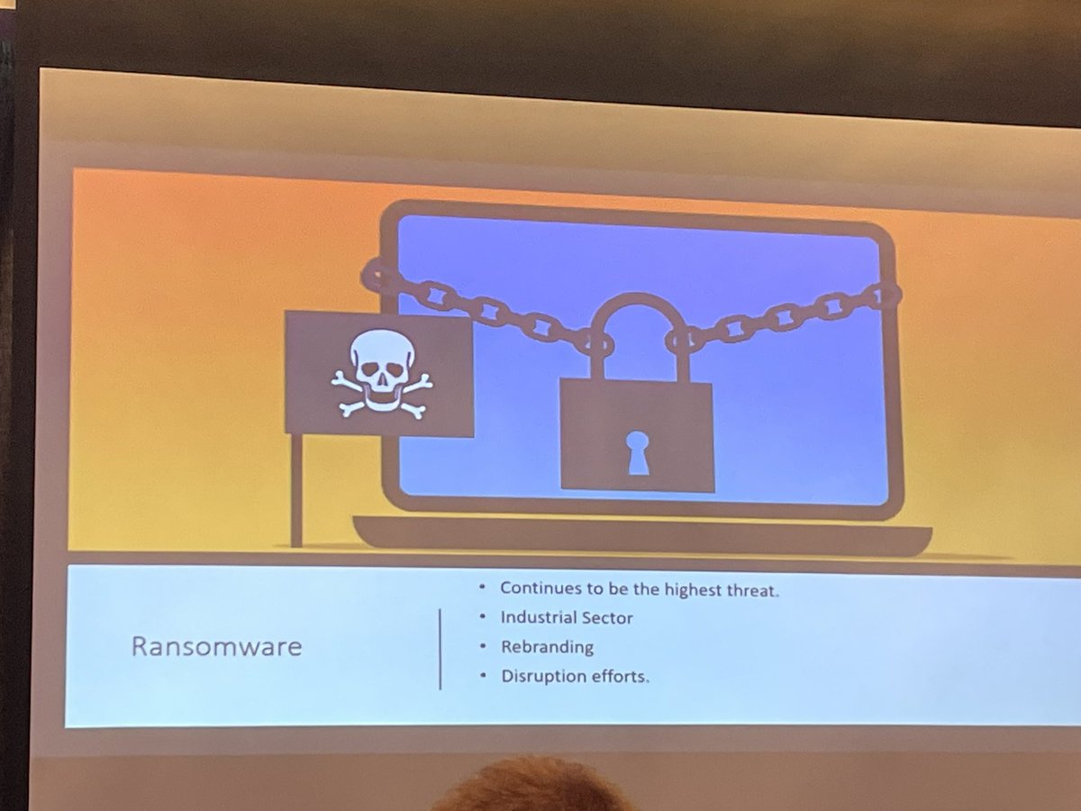 “Ransomeware continues to be the highest threat.“ very interesting and informative presentation by @NCSCgov at @CyberIreland Cyber conference this morning #CINC2022