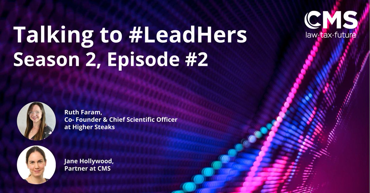 CMSequIP's tweet photo. Tune in for the next episode of our Talking to #LeadHers podcast. Jane Hollywood is joined by Dr Ruth Faram from Higher Steaks. We discuss the importance of sustainability at every stage of the process when building a purpose-driven food start-up. https://t.co/WhnY9bNemv https://t.co/PU9A3xBzwp