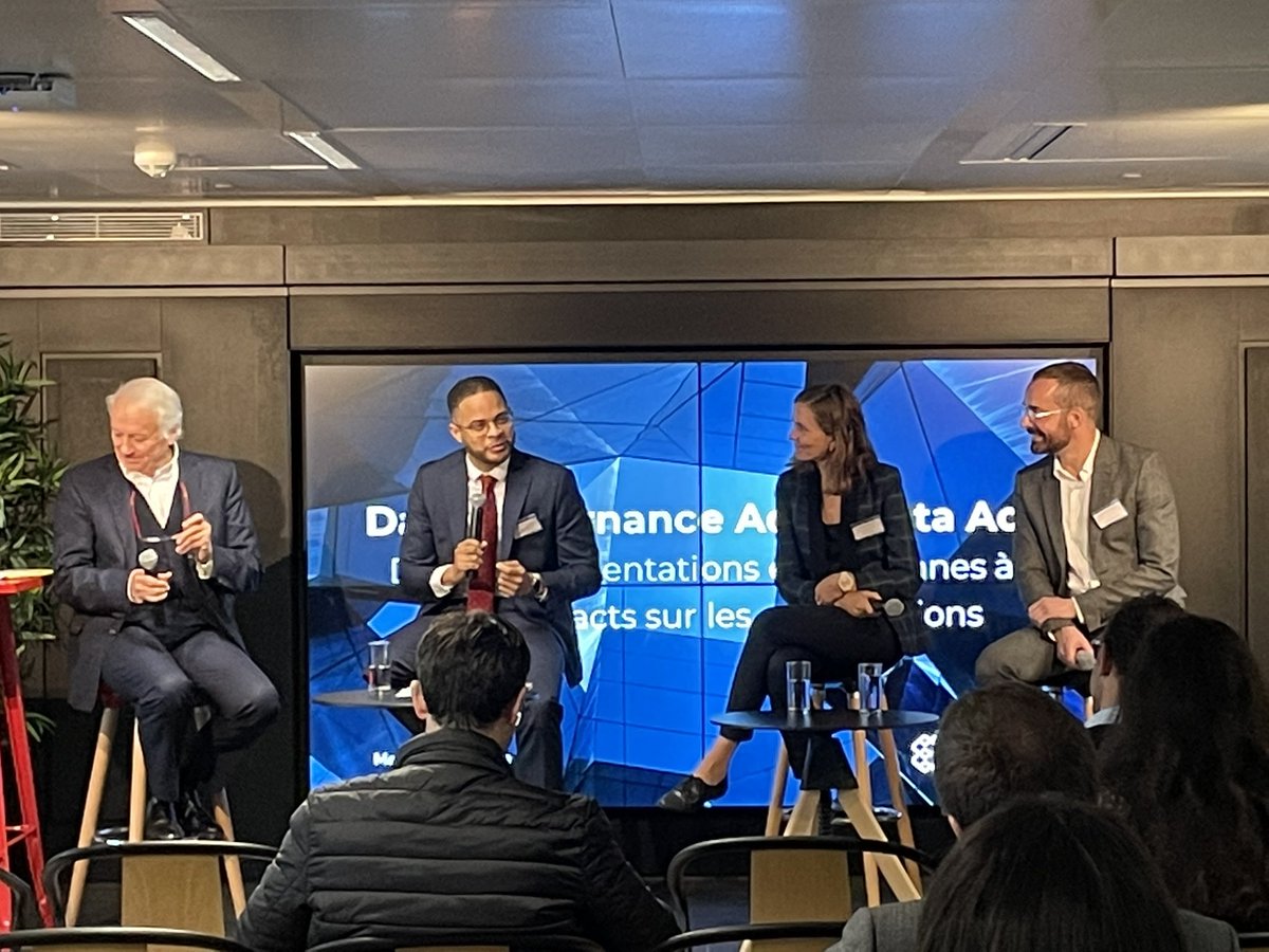 JeanMarieCAVADA's tweet photo. #DataGovernanceAct &amp; #DataAct 
@DawexData  
TR avec JS #Mackiewicz, Dr solutions aéroportuaires &amp; IoT  @GroupeADP  @DwightDolin, Policy Officer - #Data Regulations &amp; Cloud @Economie_Gouv &amp;  @AgatheSchvartz , Dr Pôle Stratégie et Transfo #numerique @BanqueDesTerr @iDFRights https://t.co/u18PNLjJji