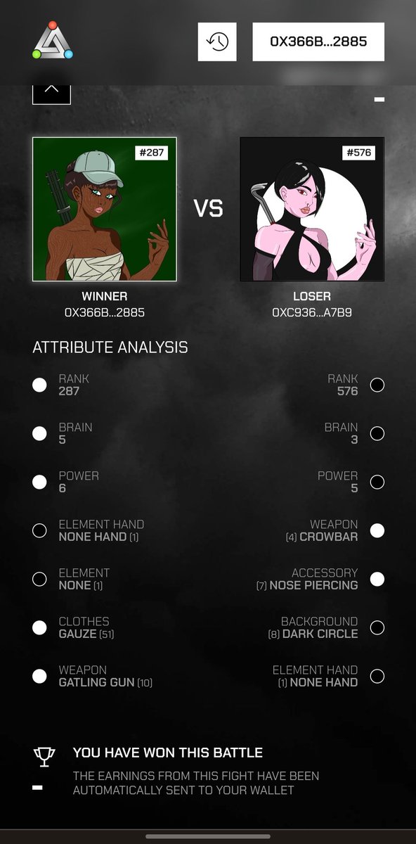 I won my first battle on Domination Arena
dominationarena.com

475VET!!!!! 🔥
Top!!!!! 🚀

<a href="/DominationArena/">Domination Arena | VeChain P2E</a> <a href="/Vetliever/">Vetliever.VET Ⓥ OG X</a> @BRT_WorldofV <a href="/gmanxrp2/">GmanNFT</a> <a href="/worldofv_art/">World Of V | Green NFT Marketplace</a>