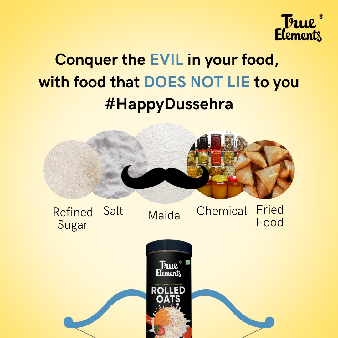 trueelements's tweet image. This Dussehra, let's be healthy, prosperous and happy😍
We wish you all a very #HappyDussehra
Check out our products with link in bio✨️
.
.
#TrueElements #FoodthatDOESNOTLIEtoyou #healthyfood #healthyrecipes #HealthyBreakfast #dussehra #preservatives #festivevibes