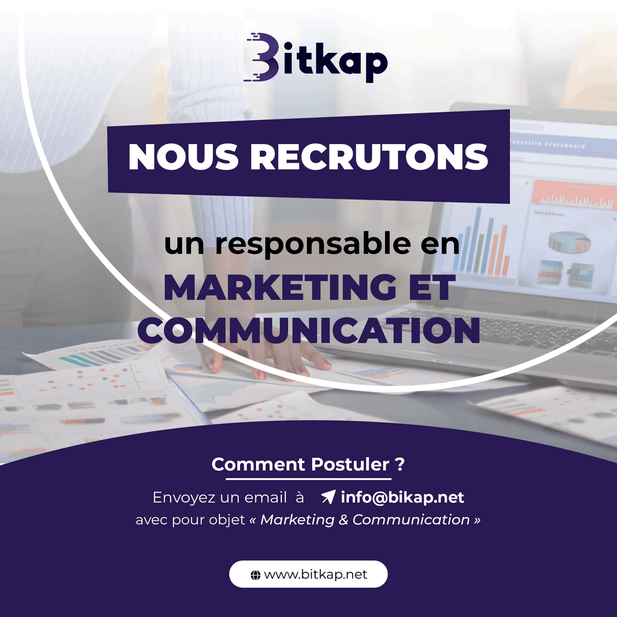 Bitkapafrica's tweet photo. Poste: Marketing &amp; Communication 
Type de contrat : CDI 
Lieu de travail: Douala / Yaoundé 
Bitkap est une solution innovante de paiement électronique, d’échange et stockage de monnaies numériques, dotée d'une interface simple et conviviale. https://t.co/jv7B8SQM5A