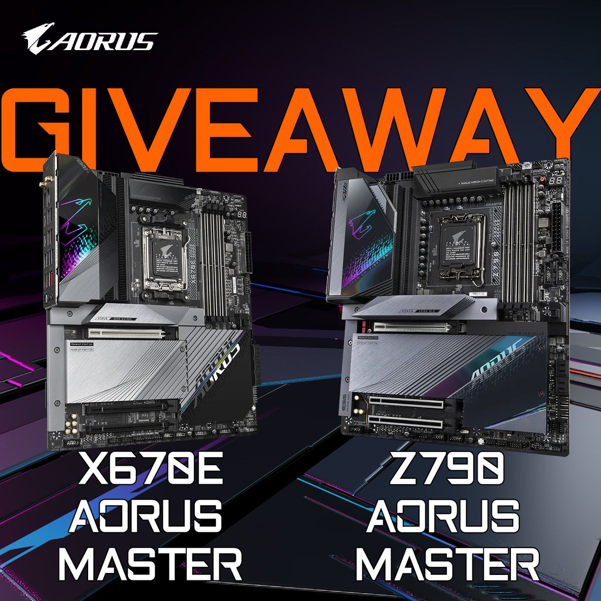 AORUS_France's tweet image. 🎁 [#GIVEAWAY] 🎁

🎉 Les dernières cartes mères AMD et Intel à gagner ! 

𝘗𝘰𝘶𝘳 𝘱𝘢𝘳𝘵𝘪𝘤𝘪𝘱𝘦𝘳
🔸 Follow @AORUS_France
🔸 Like pour tenter de gagner la X670E AORUS MASTER
🔸 RT pour tenter de gagner la Z790 AORUS MASTER
🔸 Reply avec #TeamUpFightOn

🗳 19/10/2022