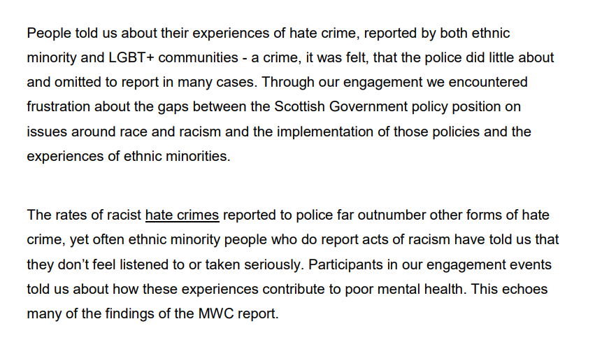 bemis_scotland's tweet photo. 1/2 'Scottish Mental Health Law Review Final Report' has identified huge gaps between policy and real life. Rights holders are gaslighted by services, undermined, not listened too by Government, Police and key services. Supposed to be protected by Law but ignored in practice https://t.co/LKz0ZbHYZH