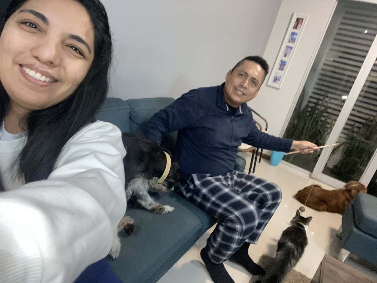 MarthaFlores09's tweet image. Ya todos juntos, gatito salió disparado por temblor que abrió puerta de la terraza felizmente ya bajó . #Temblor #piura #TemblorPiura #Perú