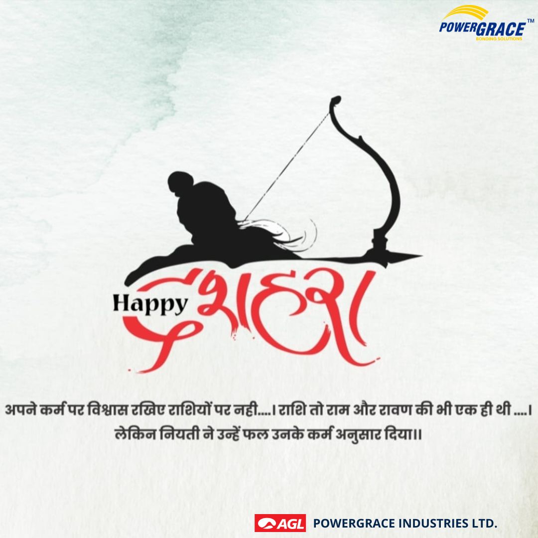powergraceltd's tweet photo. Happy Vijaydashmi!
Celebrate the victory of the forces of the good over evil.
#HappyDussehra #HappyVijayadasami #Dusherra #Adhesive #TileAdhesive #Grout #AGL #PowerGrace https://t.co/FNLMja0gTg