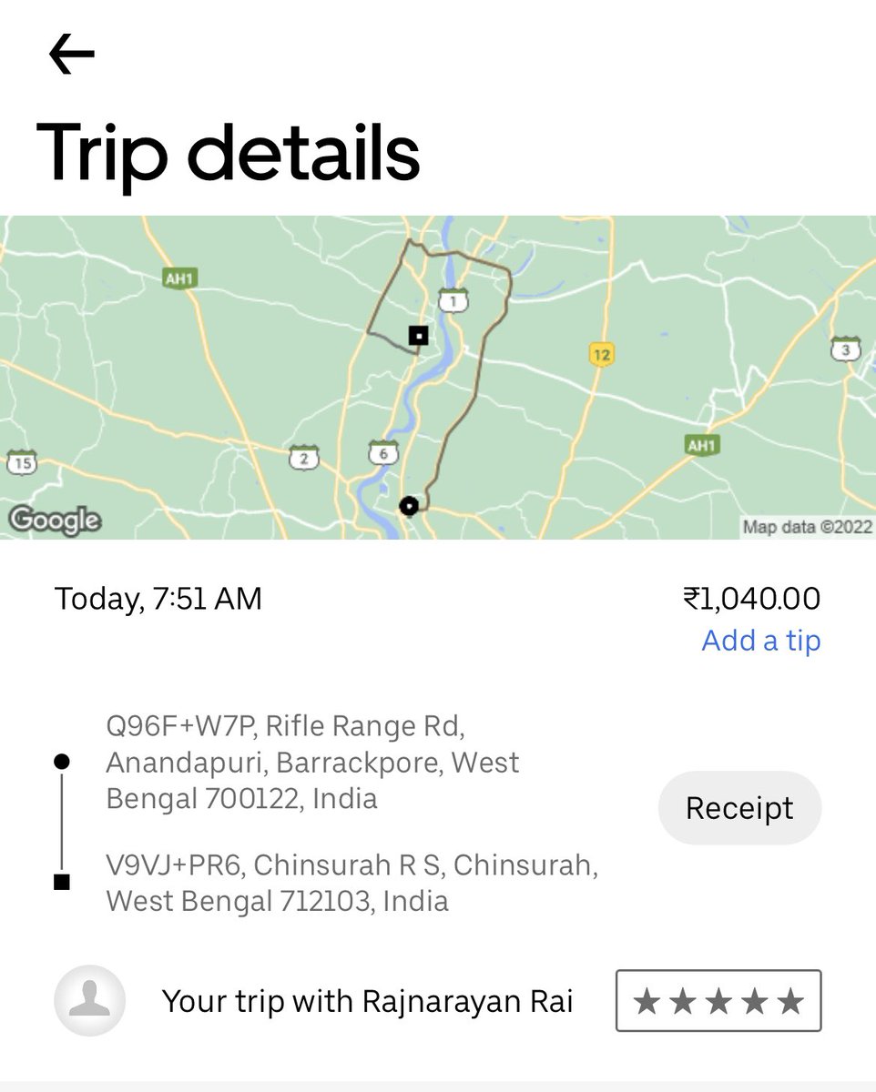 RupjitRoy's tweet photo. @Uber_India you charged Rs 1040 whereas fare shown Rs 455 during cab booking time. Kindly refund back the extra amount https://t.co/Z6ZRuznPQA
