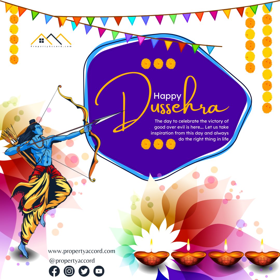 propertyaccord's tweet photo. Happy Dussehra 🏹 🔥
Victory of Good Over Evil ✌🎉

#Dussehra #ram #Ravan #ravandahan #Goodoverevil https://t.co/ScXzjPwhjA