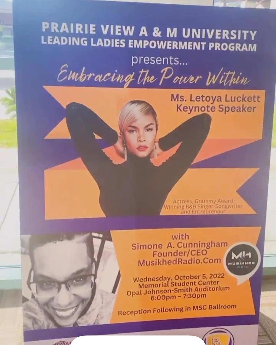 MusikhedRadio's tweet photo. It’s been 16 years since her release date and I was Houston’s #EMIMusic Marketing rep…amazing how we’ll be crossing paths again.  I’m truly excited to speak with the students of @PVAMU tomorrow about @MusikhedRadio being a founder, mental health and more…#LetsTalkMusikPV https://t.co/bZir2D4Faz