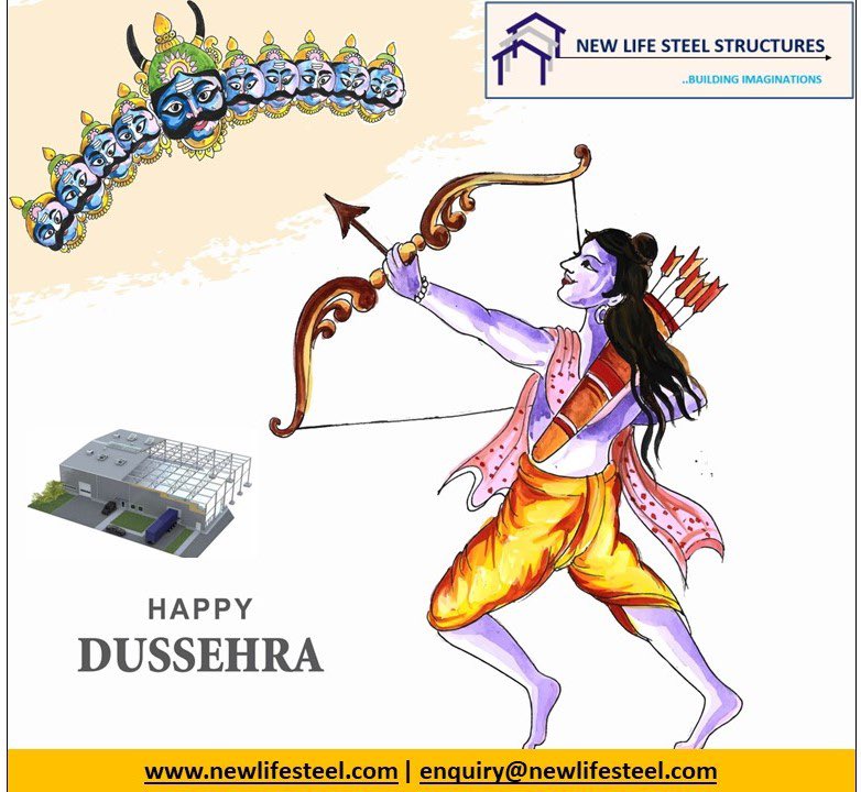 NewLifeSteels's tweet photo. A Time for celebration
A Time for victory if good over bad
A Time when world see the example of power of good
Let us continue the same spirit 
Wishing you all Happy Dusherra !!!

#preengineered #steel #structures #prefabricated #prefab #Dussehra #Dusshera2022 #Dussehrawishes https://t.co/sJjW7Wprc5