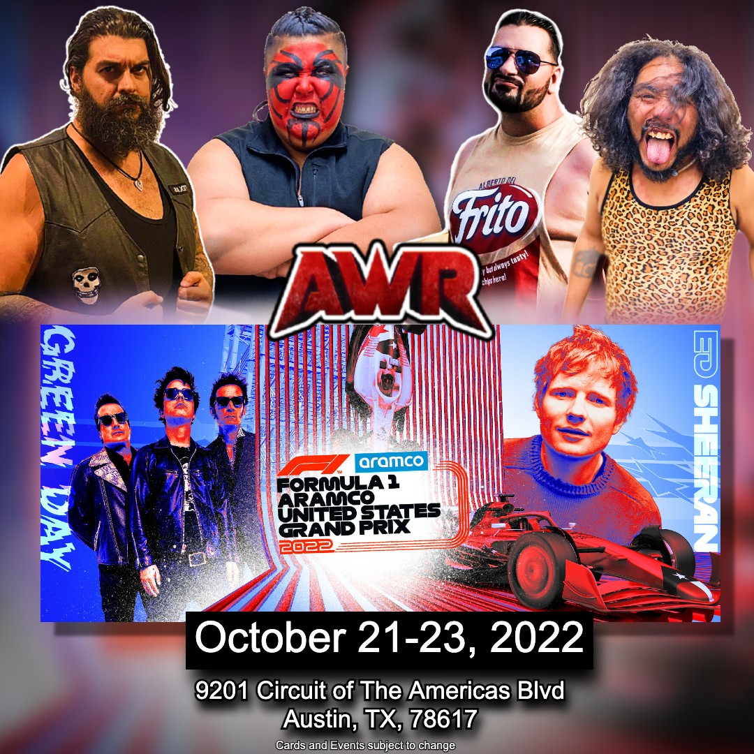 AWRforce's tweet photo. AWR will be part of the 2022 Formula 1 Aramco United States Grand Prix October 21-23, 2022!

GET YOUR TICKETS for the Formula 1 Aramco United States Grand Prix HERE:
https://t.co/Gz0EHC9YHR https://t.co/fFAMlMkfzN