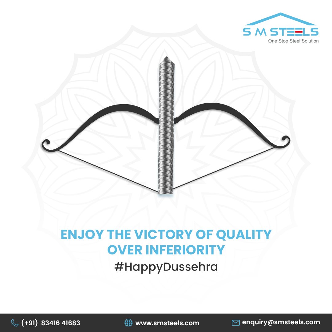 steels_m's tweet photo. Choosing a right steel solution vendor is like choosing Rama's Baan, it puts all evil out and keeps goodness alive.

SM Steels wishes you all a Happy Dussehra!
.
.
.
#SMSteels #HappyDussehra https://t.co/XrWVwuUp5N