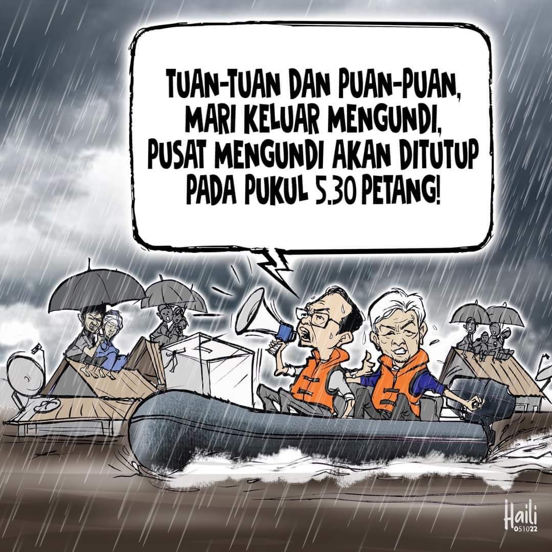 KartunisGandum's tweet photo. Bencana Nasional #undibanjir #BNOUT #PRU15
versi @kartunishaili https://t.co/05c9iP6inP