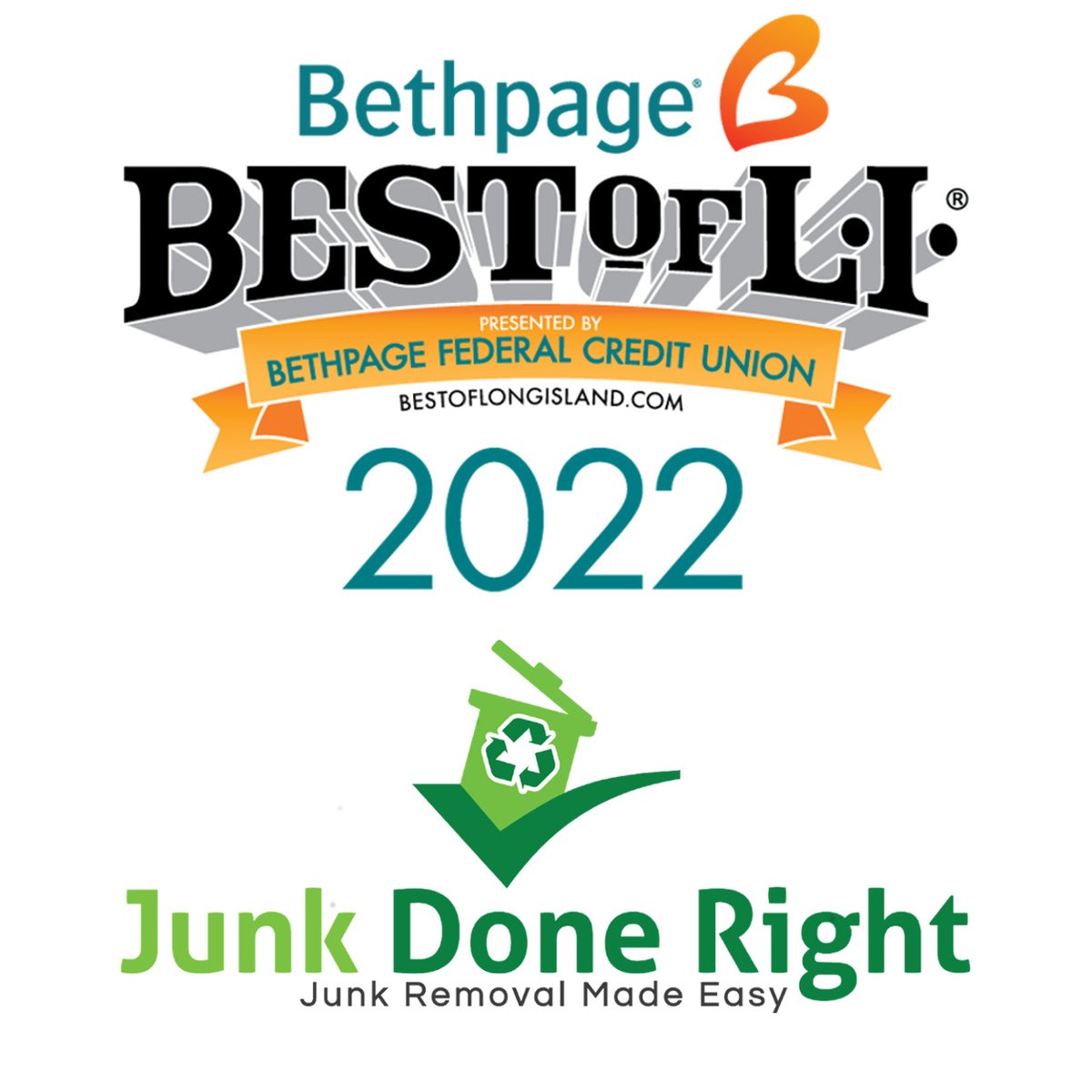 We won a Best of Long Island Award! We are the first company to win the Junk / Rubbish Removal Service category and we couldn't be more appreciative that so many of our clients voted.  Thank you!

Now we move on to next year, 2023 voting is already open: bestoflongisland.com/voting/#/galle…