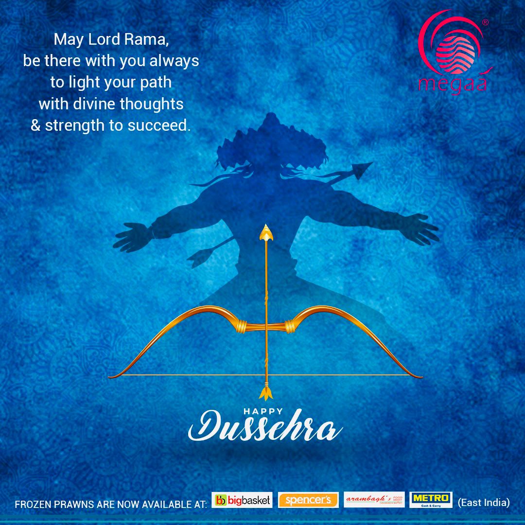 megaamoda's tweet photo. Enjoy the victory of good over evil. May you have a fun-filled &amp; blissful Dussehra!

#MegaaModa #Dussehra #Blessings #Celebrations #Prosperity #FestivalsOfIndia #SeaFood #Shrimp #Prawn #FrozenFood #Delicious #Ocean #HealthyFood #SeaFoodBusiness #SeaFoodIndustry #SeafoodProcessing https://t.co/TnKxA0qW8H