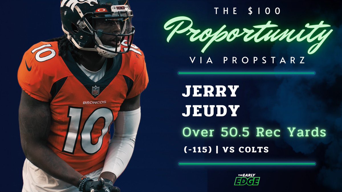 I am giving away $100 if Jerry Jeudy has over 50.5 receiving yards on TNF versus the Colts!

All you have to do is LIKE &amp; RETWEET this tweet to be eligible. 

<a href="/SportsLine/">SportsLine</a> #NFL #TNF