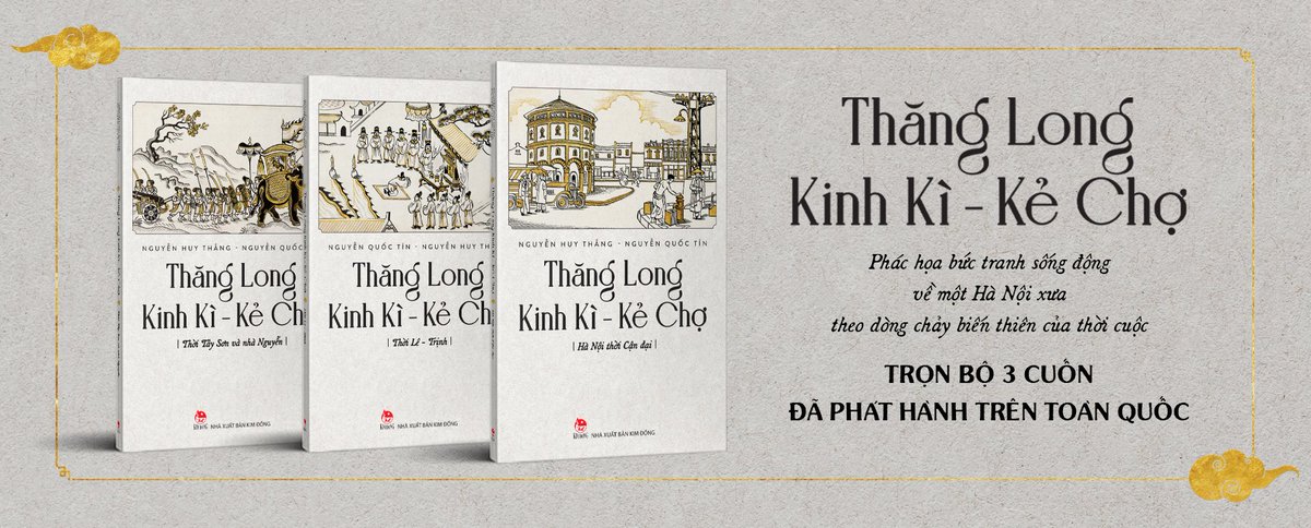 bookaholicvn's tweet photo. [Điểm tin sách mới]
THĂNG LONG KINH KÌ - KẺ CHỢ - HÀ NỘI THỜI CẬN ĐẠI
Nguyễn Quốc Tín, Nguyễn Huy Thắng #nxbkimdong #thanglong

dẫn dắt bạn đọc lùi về quá khứ, nhìn nhận lại những sự kiện, hành động, sản phẩm, thành quả, câu chuyện, nhân vật,... https://t.co/tsQbgCAuuW
