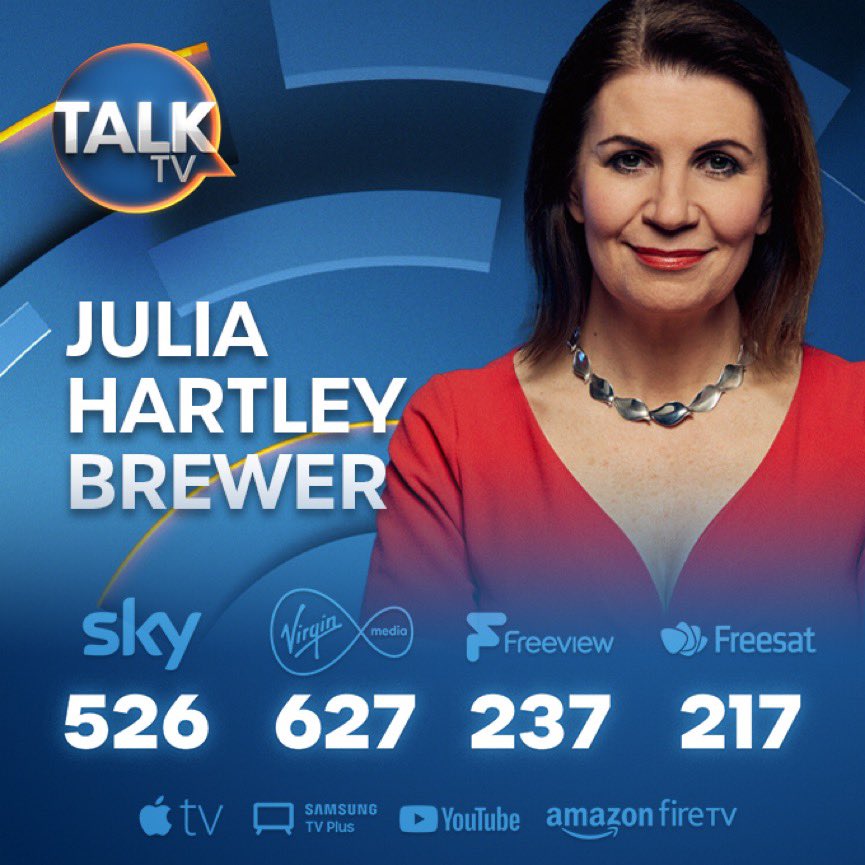 Watch Julia Hartley-Brewer on Freeview 237, Sky 526 and Virgin 606 🔹youtu.be/8VC8gFexeZc 🔸PM to insist that disruption is the price of success 🔸Officers to attend all at home burglaries 🔸Elon Musk offers to buy Twitter for $44 billion @JuliaHB1 | @jamesbielby