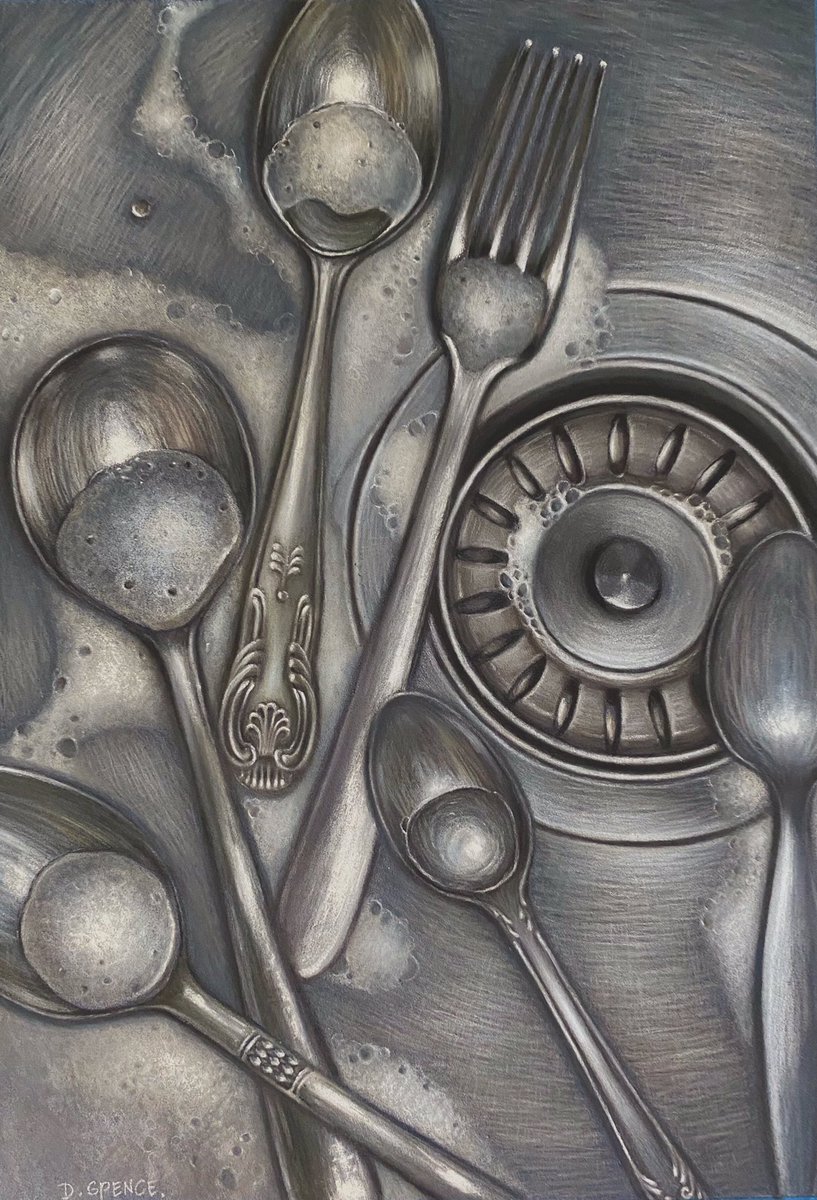 Finished! ‘Odd One Out’ Pastel pencils on Pastlemat. My own reference, Inspired by Viacheslav.