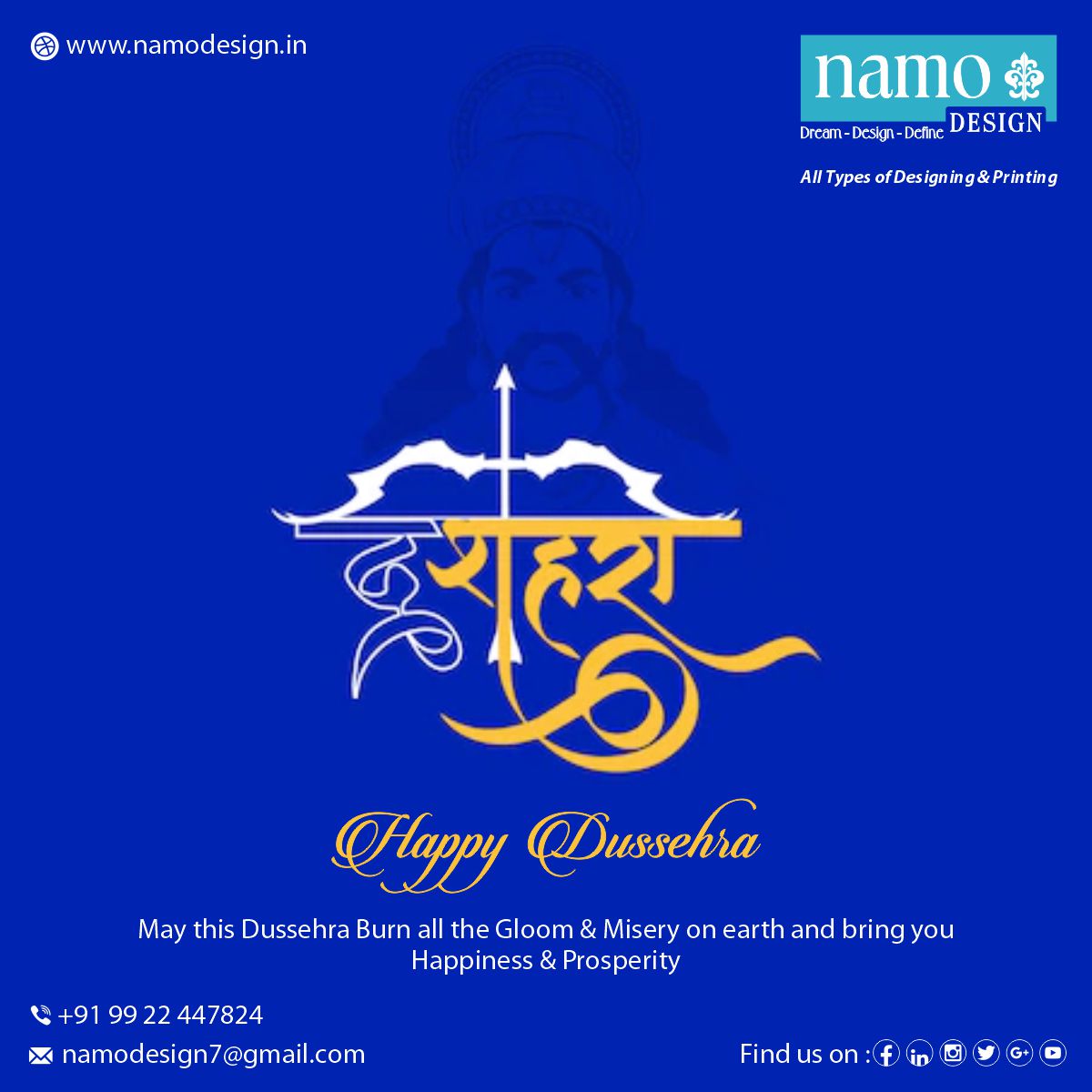 NamoDesign's tweet photo. Happy Dussehra https://t.co/pnOBogtQAM