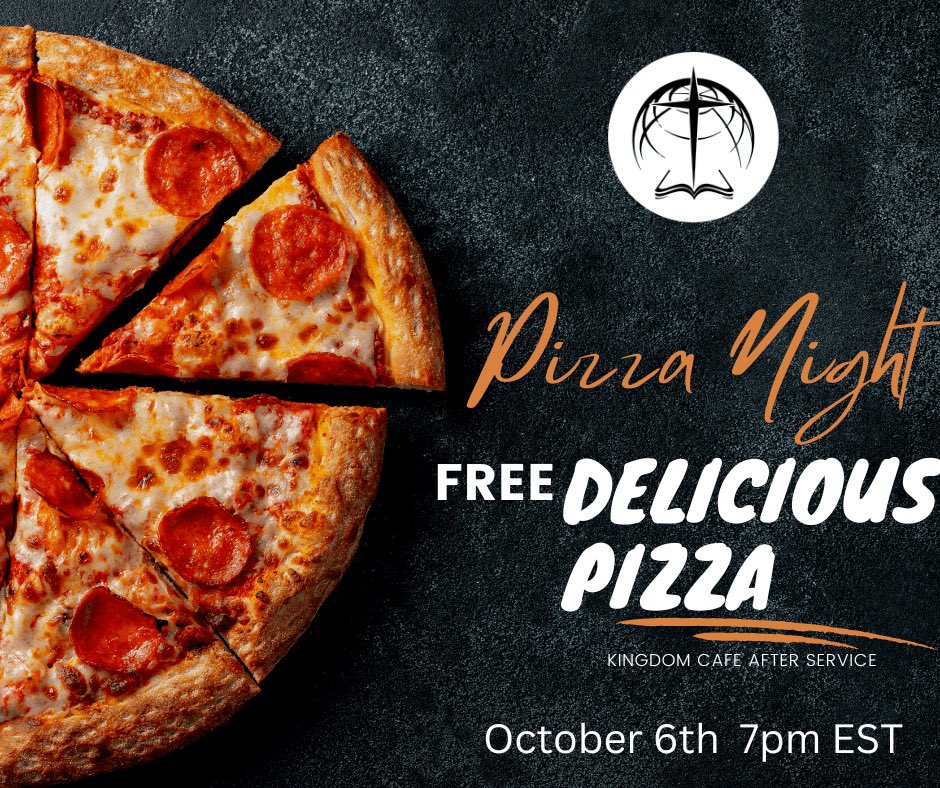 JILCORG's tweet photo. This THURSDAY night…kingdom Cafe after service! #free #pizzanight #thursdaynight #meetushere https://t.co/JRji9Chvsp