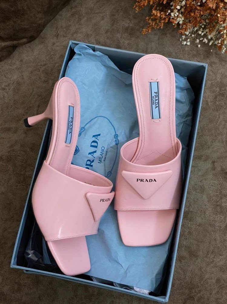 on Twitter "PRADA pink heels"