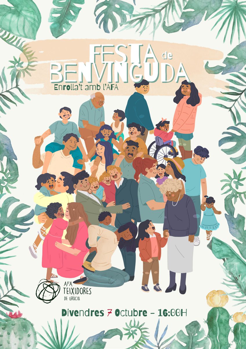 AFA Escola Teixidores de Gràcia (@afateixidoresg) on Twitter photo 📣Aquest divendres 7 d'octubre a les 16h farem la festa de #benvinguda per totes les famílies de l'escola Teixidores <a href="/escola_gracia/">Escola Teixidores de Gràcia</a> organitzada per la comissio de #festes del AFA al jardi de l'escola per celebrar l'inici de curs!🎉🎉 Us hi esperem amb moltes ganes de trobar-nos! 📣Aquest divendres 7 d'octubre a les 16h farem la festa de #benvinguda per totes les famílies de l'escola Teixidores <a href="/escola_gracia/">Escola Teixidores de Gràcia</a> organitzada per la comissio de #festes del AFA al jardi de l'escola per celebrar l'inici de curs!🎉🎉 Us hi esperem amb moltes ganes de trobar-nos!