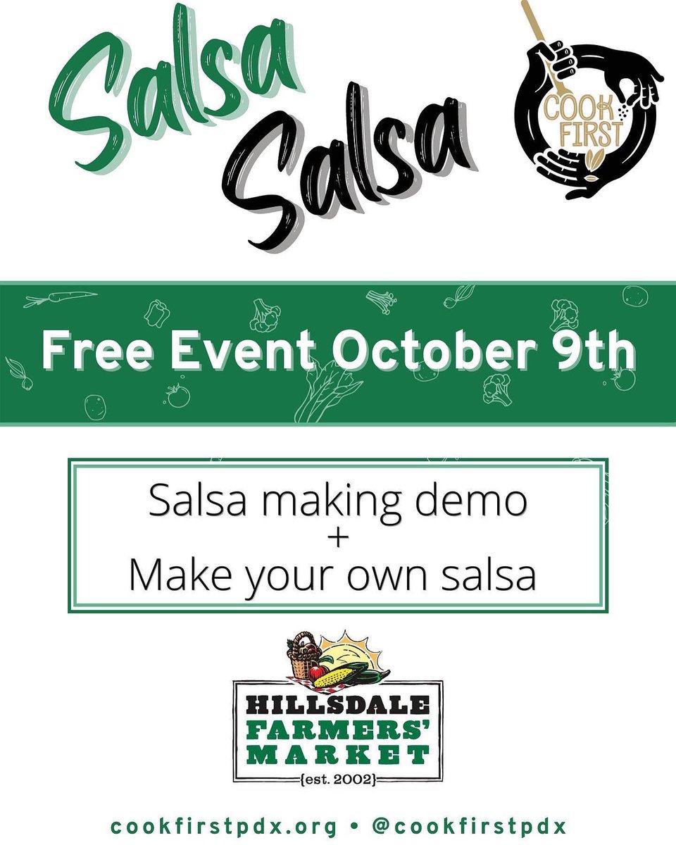 cookfirstpdx's tweet photo. We’re coming back LIVE @HillsdaleFM this Sunday. Starting at 10 AM we’ll have a salsa station and tons of inspiration. See you there! https://t.co/jhxVAtq2H0