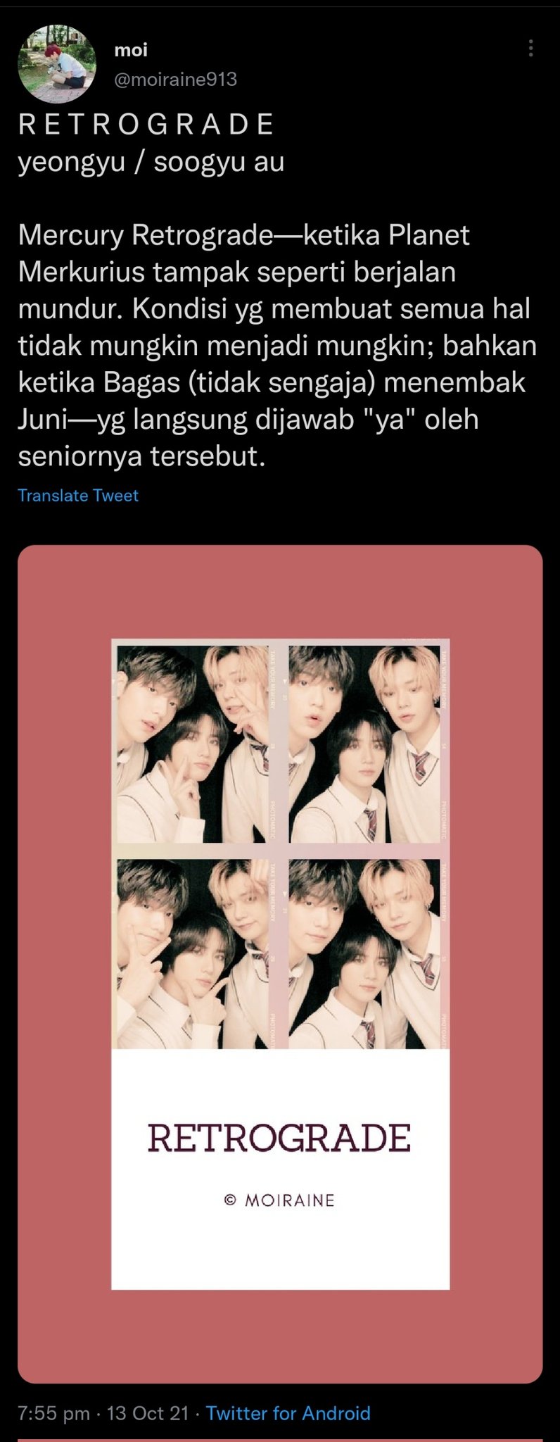 moi on Twitter: "btw tanggal 13 nanti retrograde bakal merayakan hari