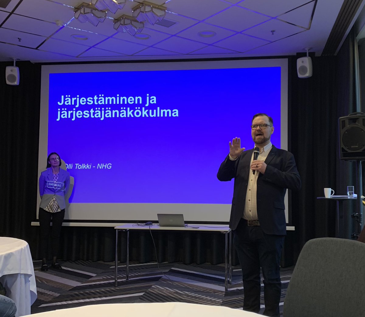 soili's tweet photo. ”Järjestämisnäkökulma on strategisen johtamisen ja poliittisen päätöksenteon tärkein näkökulma” toteaa Olli Tolkki #palvelustrategia #strategia #stadinsote https://t.co/QCtKbT6swk