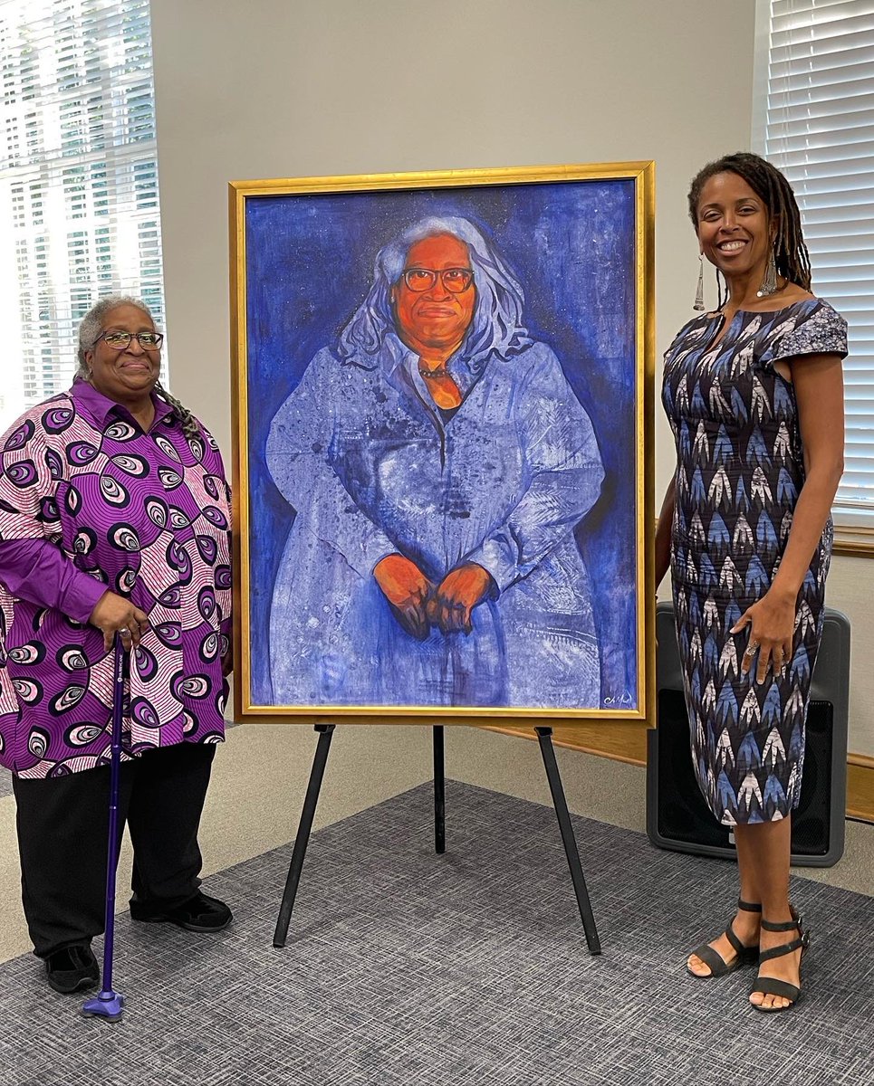 Reception for Rev. Dr. Marcia Riggs (<a href="/WomanistR/">Marcia Y. Riggs</a>) on the occasion of the unveiling of her faculty portrait.  The commissioned artist, Ms. Charmaine Minniefield (@NewFreedomProj), gave a wonderful presentation about her work and her process with this portrait.  What a joyous day.