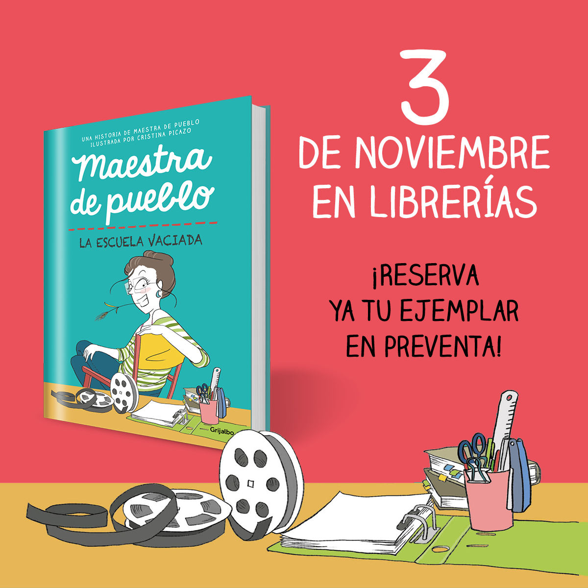 maestradepueblo's tweet photo. Aprovecho también para traeros novedades, un nuevo libro para reivindicar toda esa labor del profesorado dentro de la Escuela Rural, esa escuela que llega a todos lados y motor de cambio de muchos pueblos. 
Id corriendo y reservad "La escuela Vaciada" 
https://t.co/TYVmVhtL5E https://t.co/ocy9b66C2u