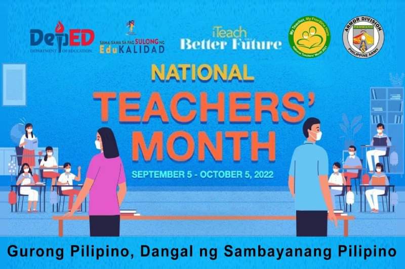 6th_cavalry's tweet photo. Happy National Teachers' Day! 👩‍🏫👨‍🏫
Sama-sama ang buong sambayanan sa pagbati at pagbibigay pugay sa ating mga dakilang guro ngayong araw! https://t.co/Tu4EWKfE2K