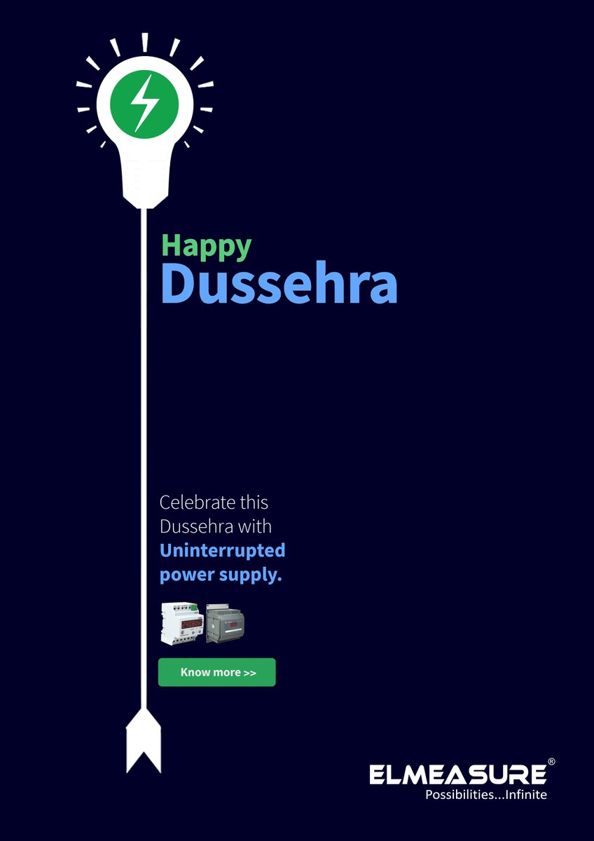 ElMeasureIndia's tweet photo. May this #Dussehra light up like a 1000W lamp, showering happiness around you and your family. Uninterruptedly.
Wishing you all a very Happy Dussehra!โจ
#lightup #festivalsofindia #happydussehra2022 #sustainableenergy #sustainableliving #energymanagement #elmeasure https://t.co/4tg8oOxkQu