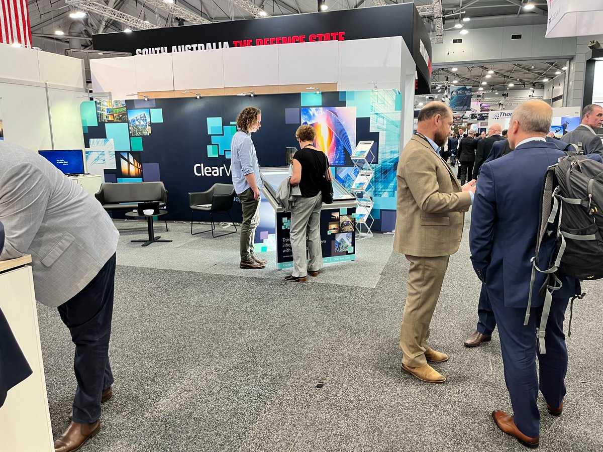 ClearVuePV's tweet image. Great day at @LandForces_Expo Brisbane at @ClearVuePV stand 3G17! Lots of conversations being had on how #ClearVuePV can assist transitioning defence infrastructure to net zero!
#NetZero #Decarbonization #solarenergy