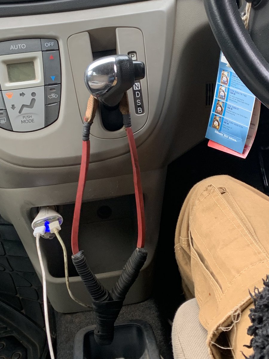 TrishPutina's tweet photo. My Uber driver had this (pictured) in his car. I asked him why he has it and he told me that he uses it on matutus and boda bodas that misbehave on the road. Also on customers who refuse to pay. He even has stones 🤣🤣🤣🤣 https://t.co/CYDCMrysiF