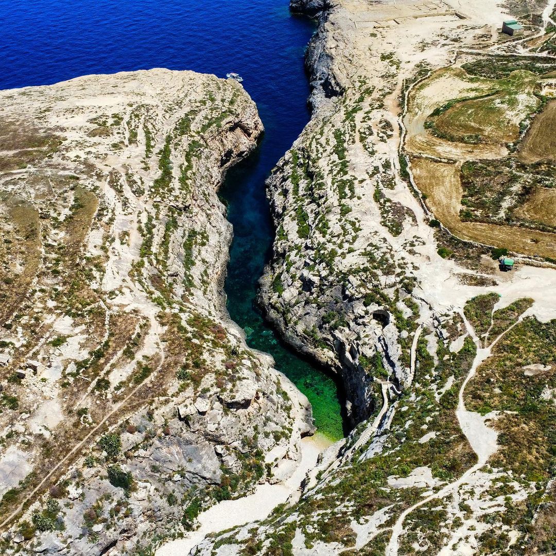 The natural beauty of Wied il-Għasri leaves you in awe 🤩 Photo 📸: dylant_bmx on instagram.com/p/CdteaiJoD5q To learn more about Gozo, visit: visitgozo.com #Gozo #Malta #VisitGozo #Travel #Nature #Scenery #View