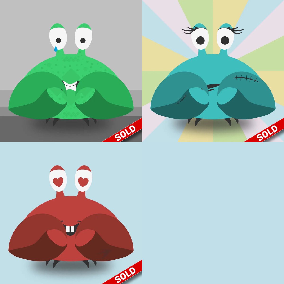 lobsterpixels's tweet photo. Advertising.
Psycho Lobster #720, #722 &amp; #728 were sold on @opensea 💥🚀

Thank you @digcarrot for your support. 🙏

Please follow: @oddtoysnft @ArtBe11a @Krypto_Clowns 

#nftart #NFTs #NFTsales https://t.co/MlIZ15ORDP