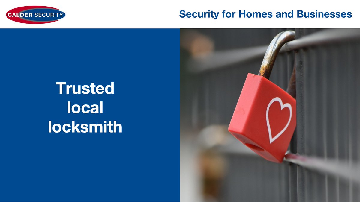 It’s important to trust your security company. That’s why at Calder Security we’re members of MLA and SSAIB. We will never oversell or recommend products that fail to meet our high standards. 
#locallocksmith #security