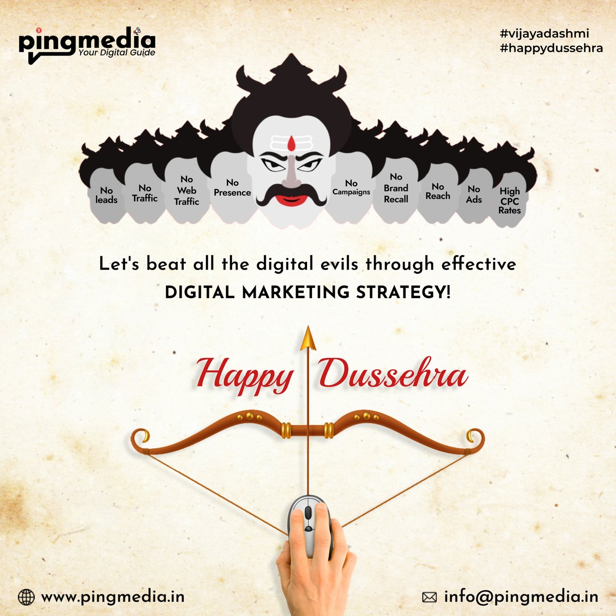 PINGMEDIAIN's tweet photo. Let us celebrate the auspicious day of Dussehra with joy and cheerfulness!
We wish you &amp; your family a very Happy Dussehra!🥰

#pingmedia #dussehra #vijaydashmi #dashmi #jaishreeram #happydussehra #dussehraspecial #dussehrawishes #happydussehra2022 #5yearsofpingmedia https://t.co/mXgitPhBsf