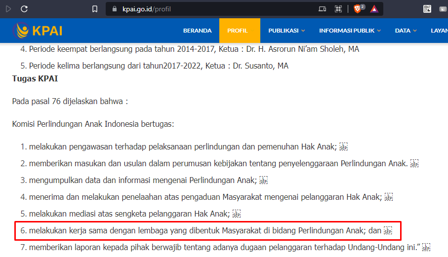 fuadfauzi's tweet photo. @RisyaSahak @YudhAIkkyuU @KPAI_official Oooh, gitu ya .. Semoga ada yang bisa bantu untuk "melakukan kerja sama dengan lembaga yang dibentuk Masyarakat di bidang Perlindungan Anak" deh .. 

https://t.co/nkQwkldbfd @KPAI_official https://t.co/4q08h1CS3M