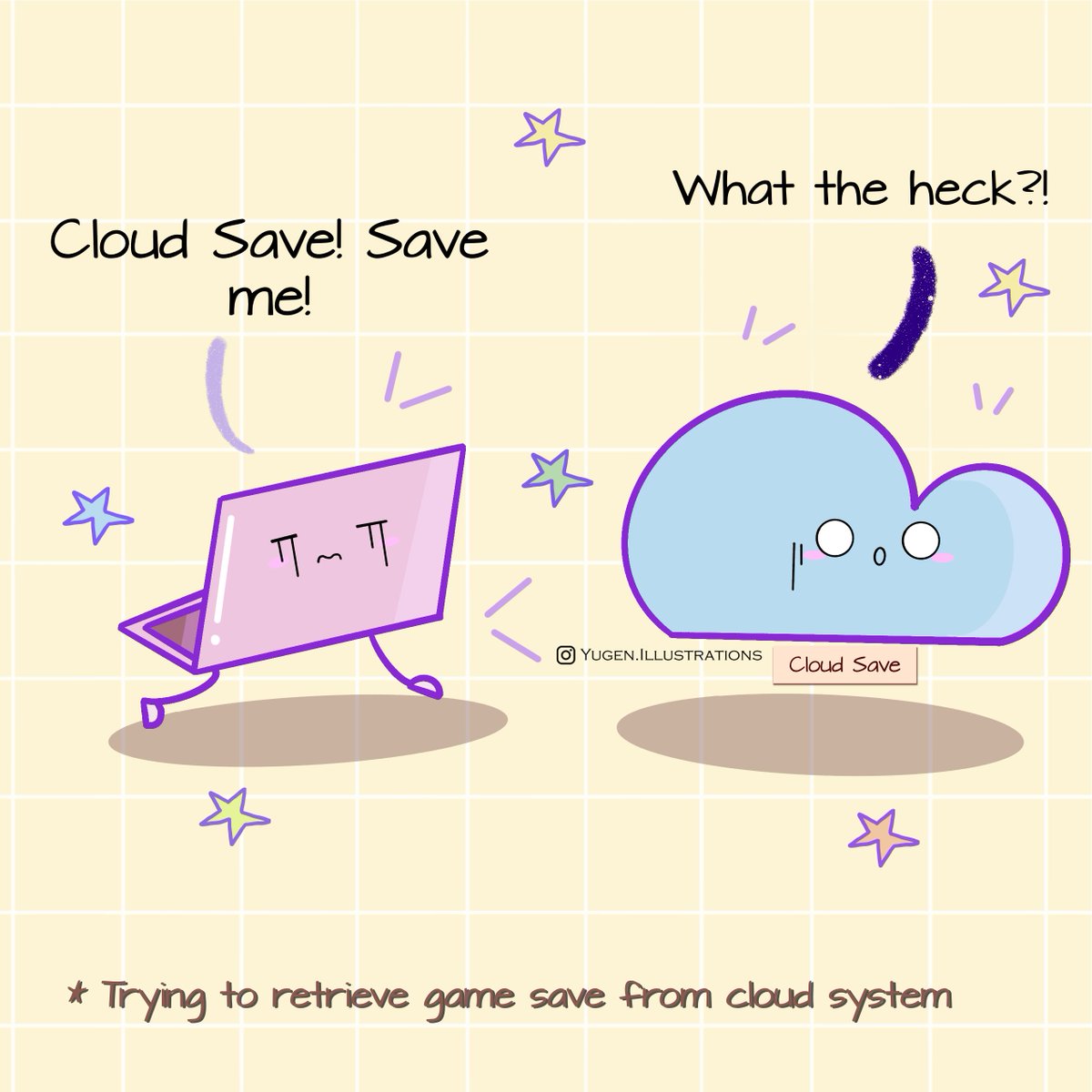 yugenillustrate's tweet photo. This is rather an idea I got from one of my gaming Facebook groups.
https://t.co/wqwQdEHtf3
#cute #funny #kawaii #adorable #pastels #digitalart #artists #art #laptop #cloudsave #funnyexperience https://t.co/PgPdbQNKRg