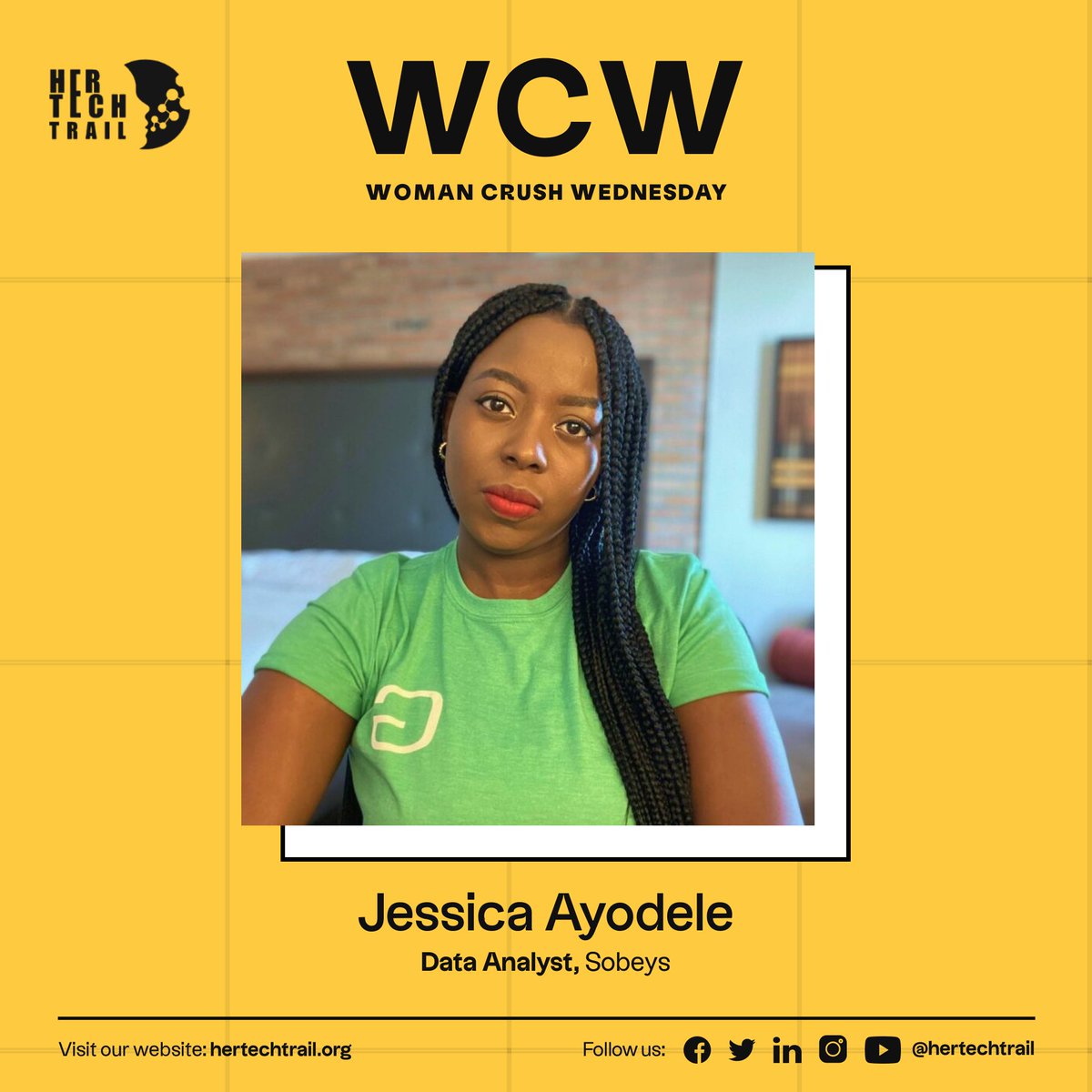 From engineering to tech @jessica_xls began her data journey in late 2020, and has grown remarkably to be one of the notable persons in the industry Currently, she’s a data analyst at Sobeys; the second largest grocery retailer in Canada #wcw #womenintech #hertechtrail